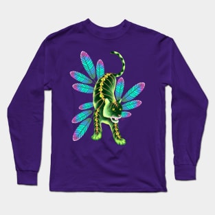 Maranta Tiger (Purple Background) Long Sleeve T-Shirt